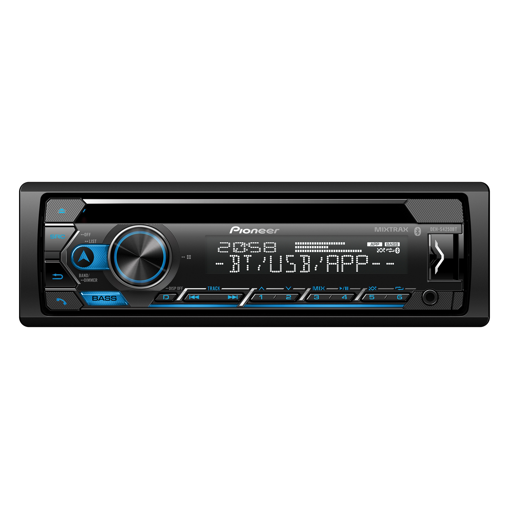 AUTORADIO 1 DIN MP3 BLUETOOTH FM USB DESMONTABLE COLOR AZUL