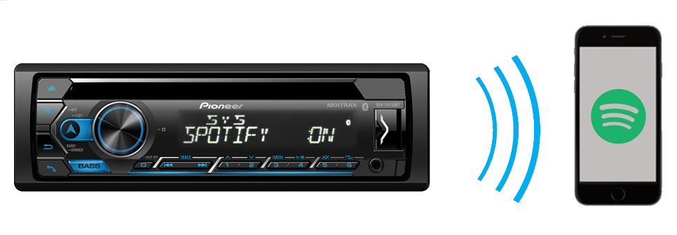 PIONEER MVH-S42BT - Auto radio para coche con Bluetooth, aux-in, Usb y  compatibilidad con iOs y Android