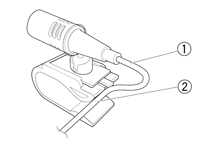 Microphone lead into groove