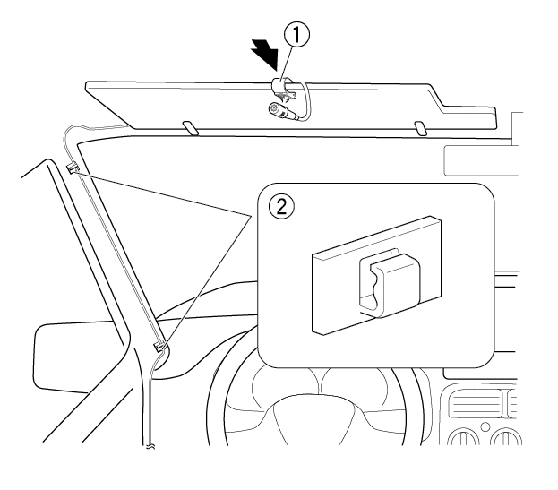 Microphone clip on sun visor